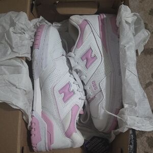 New Balance White and Pink Women's Sneakers